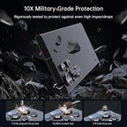 For Samsung Galaxy S24 Ultra Camera Lens Protector, Individual Lens Protector, Ultra HD 9H Tempered Glass Screen Protective Cover, Anti-scratch, Military Grade Drop Protection 2 Set. (Titanium Black, S24 Ultra)