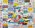 White Mountain Puzzles State Plates - 500 Piece Jigsaw Puzzle