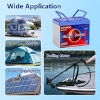 12V 100Ah Lifepo4 Battery, Bci Group 24, Built-In 100A Smart BMS, 4500 To 15000 Deep Cycle Grade A Cells Lithium Battery For Rv, Trolling Motor, Marine, Home Energy Storage, Solar Panel System (BT2PC)
