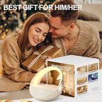 Bluetooth Alarm Clock, Sunrise Simulation Wake Up Night Light, 15W Fast Wireless Charging Alarm Clock for Bedroom, 10W Bluetooth Stereo Sound Speaker, USB Charger Port