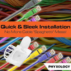 Pro-Grade, Adhesive-Backed Cable Straps 50 Pack. High-Strength, White Clamps for Electrical Wire Management and Organization. Tool-Free Installation for Home Or Office. Screw-Mount for Permanent Hold