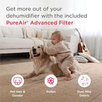 Frigidaire Gallery 2-in-1 50-Pint Portable Dehumidifier with Wi-Fi, Energy Star Certification & Air Quality Monitoring for Medium/Large Rooms & Basements, Custom Humidity Control, Auto Shut Off, White