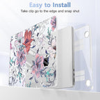 Case for MacBook Air 15 Inch 2025 2024 2023 Release M4 A3241 M3 A3114 M2 A2941, Hard Shell with Screen Protector & Keyboard Cover, Compatible with Touch ID, Floral C319