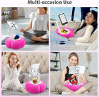 CreaDream Pumpkin Tablet Pillow Stand Holder for Kindle iPad, Adjustable Phone Pillow Stand for Lap Bed with Detachable Snack Bowl, Compatible with 4.7"-13" Tablet, iPad, iPhone, Samsung Tabs, Kindle