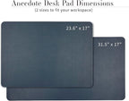 ANECDOTE Vegan Leather Desk Pad - 23.6"x17" Desk Mat for Your Office. This Quality Large Mouse Pad has Chic Elegance, Professional Look & Satisfying Touch - The Perfect Leather Mouse Pad for You!