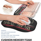 2-in-1 Ergonomic Set, Wave Keyboard Wrist Rest and Massage Slope Mouse Pad Wrist Support, Rebound Memory Foam for Relieve Carpal Tunnel Syndrome and Wrist Pain (Flag)