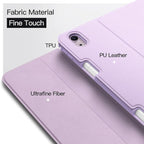 JETech Keyboard Case for iPad Air 11-Inch M3/M2 (2025/2024), iPad Air 5th/4th (10.9-Inch 2022/2020) with Pencil Holder, Magnetic Detachable Bluetooth Keyboard, TPU Back Stand Cover (Purple)