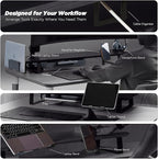 Moodular Add-ons Laptop Tray Stand [Accessory Only - Requires Moodular Wooden Monitor Stand Slide Rails for Use] Black MSA-LT