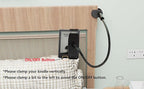 Tablet Stand Holder, Mount Holder Clip with Grip Flexible Long Arm Gooseneck Compatible with ipad iPhone/Nintendo Switch/Samsung Galaxy Tabs/Amazon Kindle Fire HD - Black