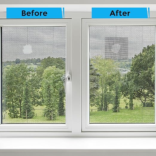 Grey Window Screen Repair Tape, 4 in X 15 FT (180IN) Screen Repair Kit for Windows or Doors, Strong Adhesive Fiberglass Mesh Patch Tape