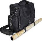 ENHANCE Collector's Edition RPG Adventurer's DND Bag - Dragon Hide Exterior Travel RPG Bag with Tabletop Miniatures Storage Vault, Mat Holder, DND Dice & Token Pockets, Fits 4-8 Books (Dragon Black)