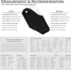 TobbinGear Left-Handed Leather Cell Phone Holster with Belt Clip, Universal Phone Holster for Men Belt Holder, Leather Case for iPhone, Samsung Galaxy Phones, Black Color
