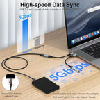 USB C to USB Adapter - 5Gbps [2 Pack] USC 3.0 OTG Adapter for Android - USBC Male to USB Female Adapter, Type C OTG Cable Converter Support Camera, Card Reader, USB Flash Drive, External/MIDI Keyboard