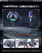 iPad Cooler,Magnetic Tablet Cooler for ipad/Surface pro/Samsung Tab,Universal Radiator with Temperature Display for Mobile Gaming,Tiktok Live Streaming(Including Tablet Stand Holder)