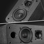 Saiyin 5.0 Home Theater System, 100w HiFi Surround Sound Speakers with Stereo Surround Sound and Classic Rretro Wood Grain for TV/PC, Passive, Amplifier or Receiver Required, Cable Not Included