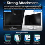 Universal Acrylic 17, 17.1, 18.1, 19 Inch Computer Privacy Screen Filter for Square Computer Monitors - 5:4 Aspect Ratio - 15.3" x 12.6" (390 x 320mm) - Monitor Frame Hanging Type