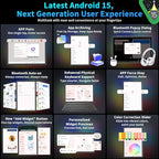 2025 Android 15 Tablet with Keyboard, 24GB+128GB+2TB Expand, 10.1 Inch Octa-Core 2-in-1 Tablets with 5G/2.4G WiFi, 8000mAh, BT5.0, GMS Certified, with Mouse, Case, Stylus, Split Screen(Black)