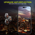 WSKEN for iPhone 14 Pro/iPhone 14 Pro Max Camera Lens Protector,[Night Shooting Mode] HD Tempered Metal Glass Camera Screen Protector Cover Film Accessories, Silver