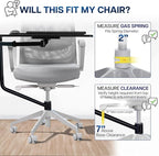 VIVO Office Chair Mounted 26 x 12 Inch Keyboard and Mouse Tray, Ergonomic Tilt, Full Motion 360 Degree Rotation, Black, MOUNT-KB08C
