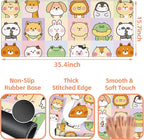 Mouse Pad Large Cute Animals Non-Slip Game Desk Mat with Stitched Edge Laptop Keyboard Desk Pad for Work Home Gaming (35.4 x 15.7 Inches)