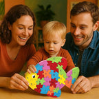 LovesTown Goldfish Wooden Puzzle for Kids, Alphabet and Number Jigsaw Puzzle Montessori Learning Blocks, Educational Preschool Toys for Toddlers, 26 PCS