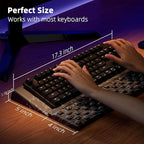 Ospelelf Wrist Support With Keyboard Stand, Comfy Ergonomic Riser Holder for Office Home