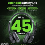 GEARit Wireless Headset with Mic - Stereo 5.4 Bluetooth Headphones with Advanced AI Noise Cancelling Microphone for Work, Home, Computers & Phone Calls - Dual Connect, PC Headset with Mute Button