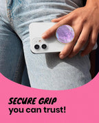 OnTheGrip Cute Natural Seashell Design Round Shape Collapsible Mobile Phone Grip Stand Holder for Smartphone Tablet Cell Phone Accessory (Violet)