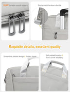 13-14 Inch Laptop Shoulder Bag Business Briefcase Water Resistant Computer Messenger Bags Compatible with MacBook Pro 14, MacBook Air 13 M4, HP, Dell, ASUS Notebook, Grey