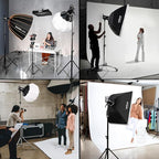 Godox SL60IID Softbox Lighting Kit Professional Studio Equipment with Softbox, SL60II-D 75W LED Video Light 3-Light Kit with APP control, Reflector, light stand, Boom Arm for Portrait Product Shooting
