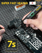 Fanttik T1 Max Soldering Iron Kit, Cordless Soldering Iron, 7 Seconds Fast Heating(390°F-840℉), Auto Sleep, 4 Precision Soldering Tips(C210), 360° Swivel Stand, Soldering Iron for Precision Repair