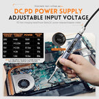 FNIRSI Soldering Iron Kit, DC/PD(96W/65W) Mini Digital Soldering Iron, 180-780℉ Fast Heating, 6 Soldering Tips, Digital OLED Screen Display, Auto Sleep (With Power Adapter)