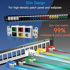 Keystone Jack Cat6 Slim 25 Pack, Cat6 Keystone Jacks 90 Degree, RJ45 Jack Punch Down Green, Compatiable for Network WallPlate or Patch Panels