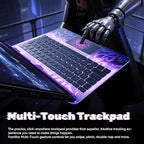 KITONE Transparent Case with Wireless Keyboard only for 2024 iPad Pro 11-in.(M4), 7 Colors Backlight, Trackpad, 360°Rotating Stand for iPad Pro 11(5th Gen), Tech Style