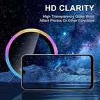 for Samsung Galaxy A16 Camera Lens Protector, Individual Metal Ring Tempered Glass Lens Cover, [Strong Adsorption] Scratch Resistant Ultra-Thin HD Clear Lens Cover, 1 Set-Colorful