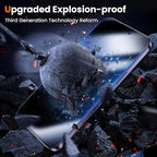 UniqueMe for iPhone 14 Pro Max Privacy Screen Protector - [Military Grade Shatterproof & 9H+ Hardness] Screen Protector 14 Pro Max Tempered Glass Full Coverage Protection, Easy to install, 2 Packs