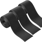 WILLBOND 4 Pack 10 ft x 3 Inch Cable Floor Strip Cable Cover Cords Carpet Protector Management Hook and Loop Tape for Wires on Floor Cords and Prevent a Trip Hazard (Black)