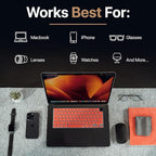 Kuzy Premium Keyboard Cover Cloth with Screen Imprint Protection - Lint Free Microfiber Cleaning Cloth - Computer Screen Cleaner Compatible with MacBook Pro Air 13" and MacBook Pro 14", 1 pk