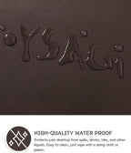 YSAGi Non-Slip Leather Desk Pad, Waterproof Laptop Computer Desk Keyboard Mat, Table Protector Blotter Mat, Large Mouse Pad for Office/Work/Home/Decor(Dark Brown, 31.5" x 15.7")