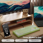 Chilkey ND TKL Aluminum Mechanical Keyboard, 87 Keys Tenkeyless Wireless Gaming Keyboard, Tri-Mode BT5.3/2.4GHz/USB-C PBT Keycaps Hot Swappable Custom Key Board for Windows Laptop Office PC