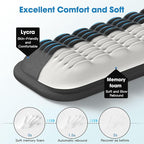 MEKASS Ergonomic Wrist Rest for Keyboard and Mouse, Soft Memory Foam Keyboard Wrist Rest Set with Non-Slip Silicone Base, Easy Typing, Pain Relief, Comfort for Office, Work, Gaming (Classic Black)