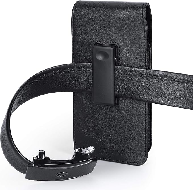 BECPLT Phone Holster for iPhone Air 17 Pro Max 16/15/14/13/12/11 Pro Max Leather Belt Case 360 Rotating Pouch Holster Belt Clip Case for iPhone Xs Max 8 Plus 7 Plus 6s+ 6+ Galaxy S25+ S24+ S23+ S22+