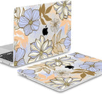 Mektron for MacBook Pro 13-inch Case 2022 2021 2020 Release A2338 M2 M1 A2289 A2251, Printed Plastic Hard Shell Cover for New MacBook Pro 13.3-inch Touch Bar Fits Touch ID，Abstract Floral