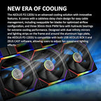 GAMDIAS Aeolus P2-1203U 120mm ARGB PWM Fan(3 Fan Pack w/USB Hub), Include Reverse Fan Blade x3, ARGB Sync Ready, Easy Installation & Cabless Daisy-Chain Design, Silent Operation, Up to 2400RPM, Black