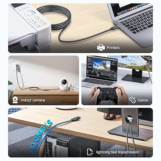 Kumiho 15FT USB 3.0 Extension Cable Active Type A Male to A Female USB Repeater Cable for PlayStation, Xbox, Keyboard, Mouse, USB Flash Drive, Printer, Camera and More