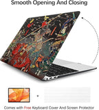 Berkin Arts Compatible with MacBook Pro 13 inch Cover, 2022-2016 Release A2289/A2251/A2338 M1 with Keyboard Cover & Screen Protector Ukiyo-e (The Kusunoki's Final Attack by Kuniyoshi)