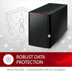 BUFFALO LinkStation SoHo 220 2-Bay Personal Cloud Office NAS 8TB (2x4TB) with Hard Drives Included