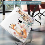 Mektron Case for MacBook Pro 16 Inch A2141 Cover 2019 Release 16" with Liquid Retina Display/Touch ID, Plastic Hard Shell with Keyboard Skin & Screen Protector & Dust Plug, Fox and Deer