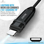 100W Multi Charging Cable - 6-in-1 Universal Fast Charging Cable with Zinc Alloy Connectors & PU Cable, Adjustable Length 120cm | C to C, USB to Type-C, Lightning, Micro - MFI Certified