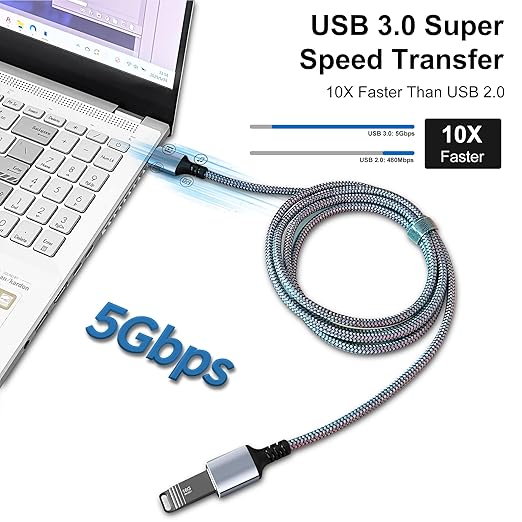 Tan QY USB 3.0 Extension Cable 20Ft, USB 3.0 High Speed Extender Cord Type A Male to A Female for PlayStation, Xbox, USB Flash Drive, Hard Drive, Card Reader,Scanner,Printer,Keyboard (Silver, 20Ft)